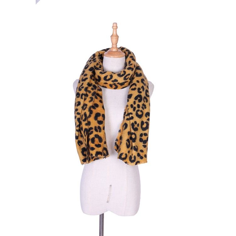 Damen-print Acryl Leopard Schals