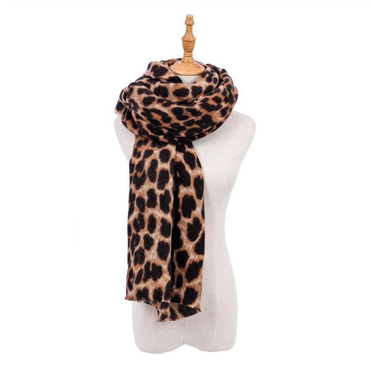 Damen-print Acryl Leopard Schals