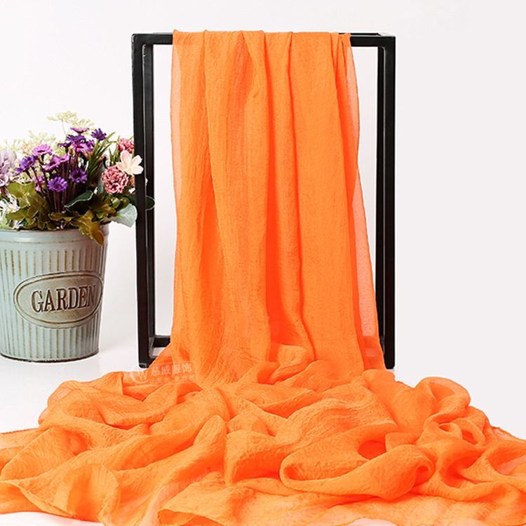 Orangefarbener Chiffon-schal Für Damen