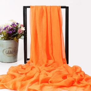 Orangefarbener Chiffon-schal Für Damen