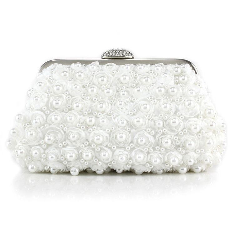 Abend-clutch Mit Blumenperlen-dekoration