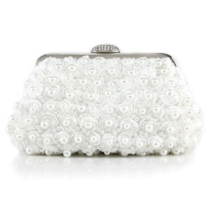 Abend-clutch Mit Blumenperlen-dekoration