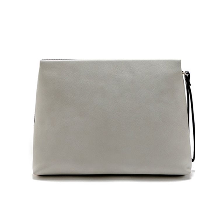 Concise Colour Block Zipper Damen Clutch