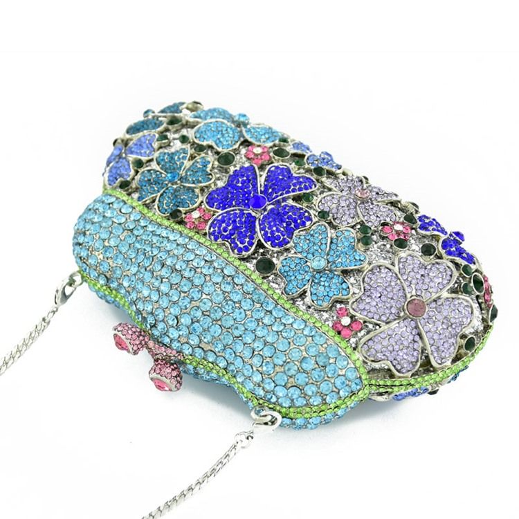 Diamantkette Pu Clutches Abendtaschen