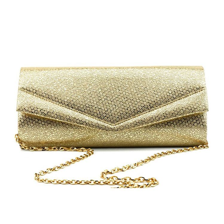 Goldener Umschlag Rechteckige Vielseitige Clutches Abendtasche