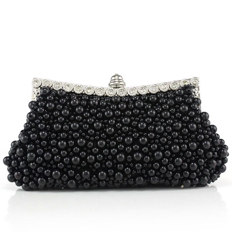 Handgefertigte Perlen Pu Abend Clutch