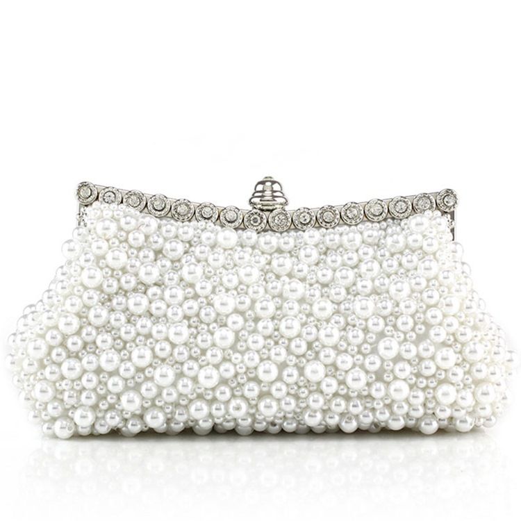 Handgefertigte Perlen Pu Abend Clutch