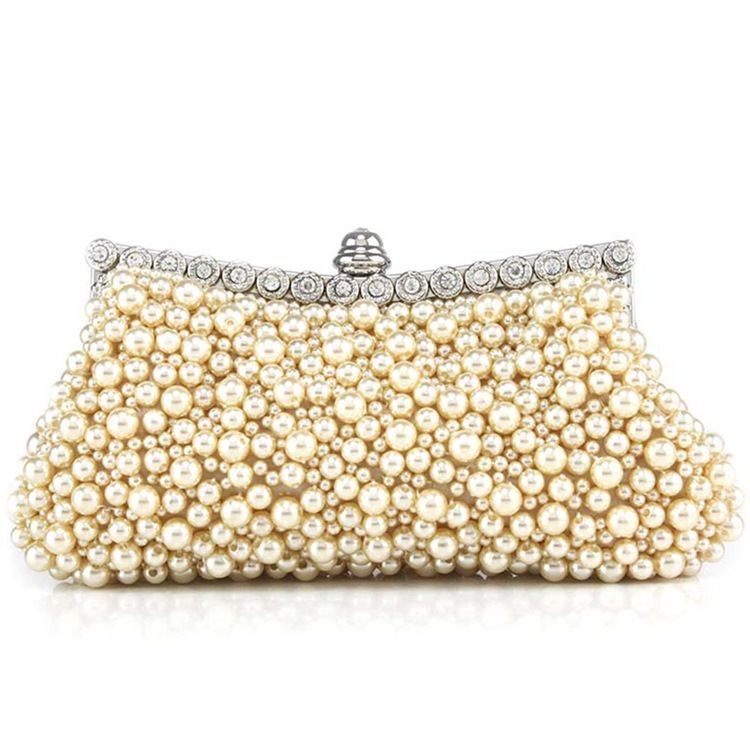 Handgefertigte Perlen Pu Abend Clutch