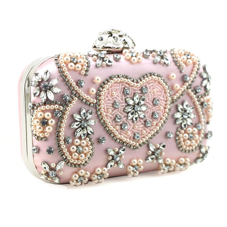 Luxuriöse Handtailor Strass Deko Clutch