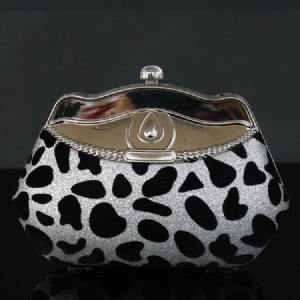 Muschelförmige Strass-leoparden-clutch