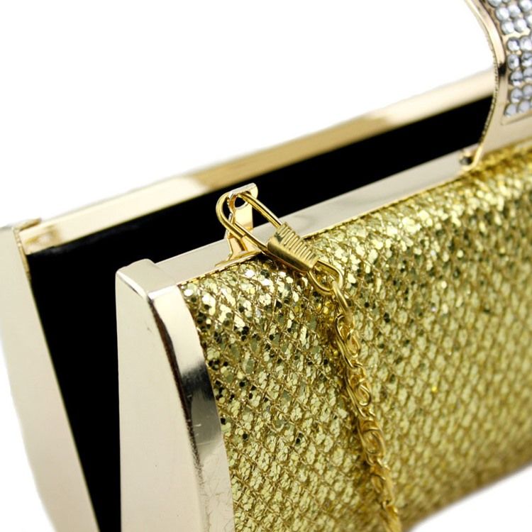 Pailletten Strass Magnetische Snap Clutch