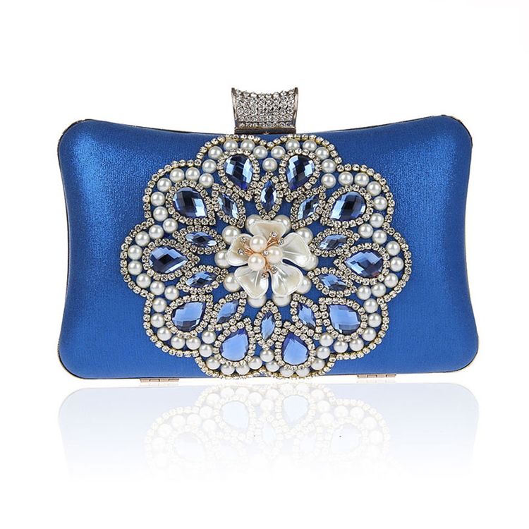 Perlen Strass Dekoration Abend Clutch