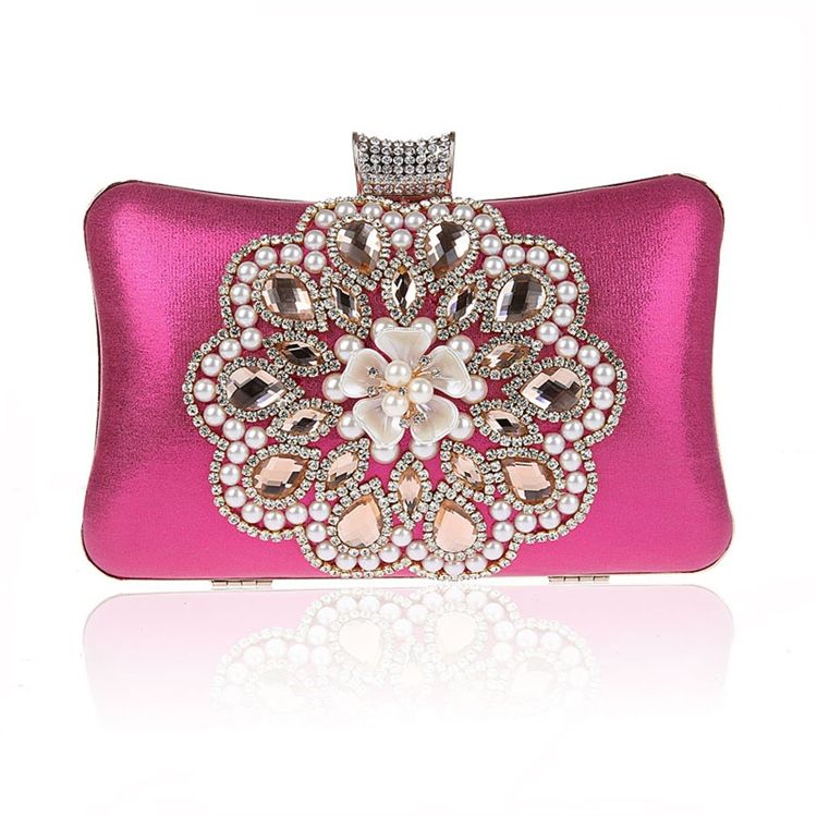 Perlen Strass Dekoration Abend Clutch