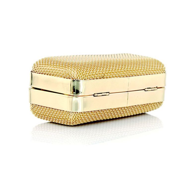 Plain Golden Chain Damen Clutch