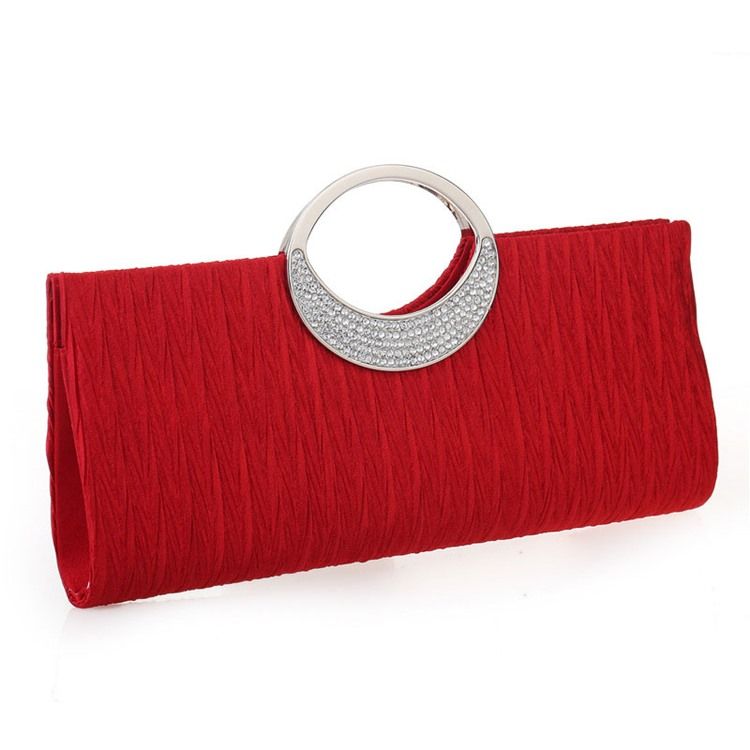 Rechteckig Vielseitige Satin Clutches Abendtaschen