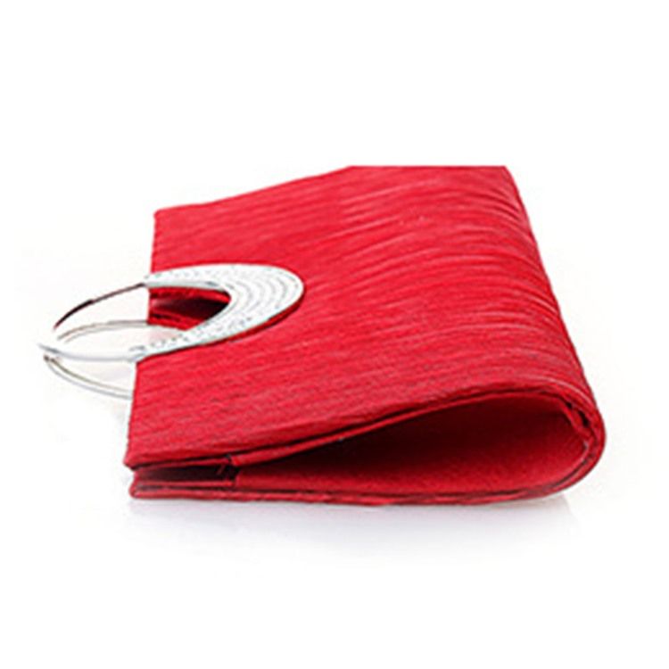 Rechteckig Vielseitige Satin Clutches Abendtaschen