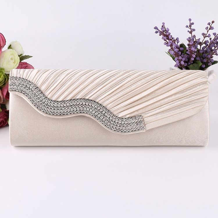 Rechteckige Satin Bankett Clutches Abendtaschen