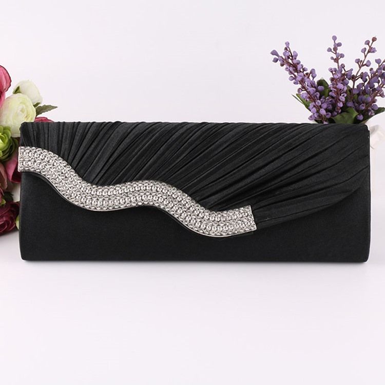 Rechteckige Satin Bankett Clutches Abendtaschen