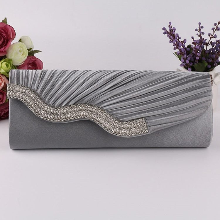 Rechteckige Satin Bankett Clutches Abendtaschen