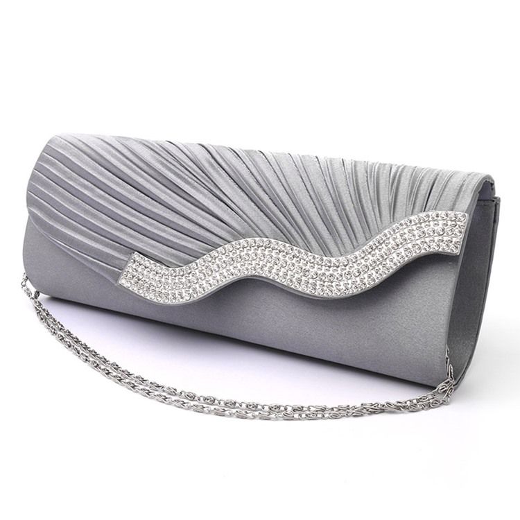 Rechteckige Satin Bankett Clutches Abendtaschen