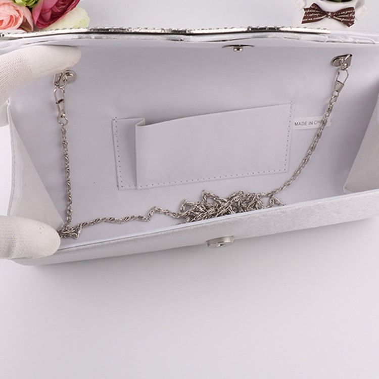 Rechteckige Satin Bankett Clutches Abendtaschen