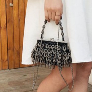 Schlichte Clutch Mit Muschel-pailletten