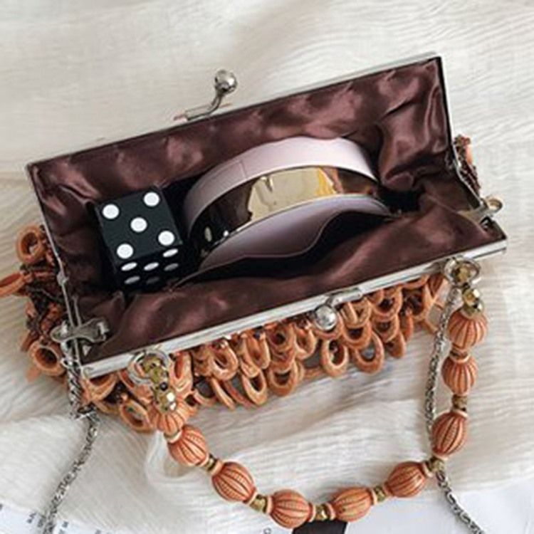 Schlichte Clutch Mit Muschel-pailletten