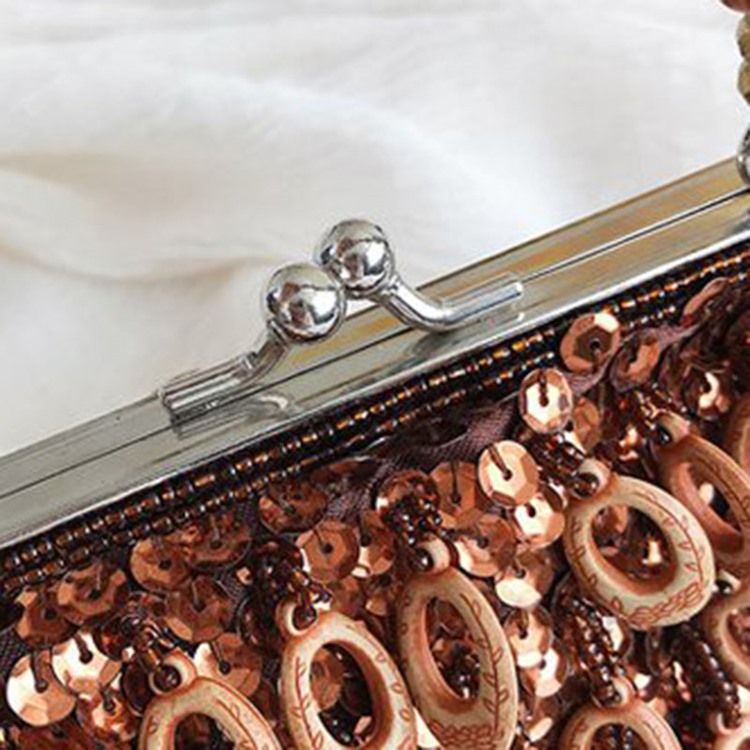 Schlichte Clutch Mit Muschel-pailletten