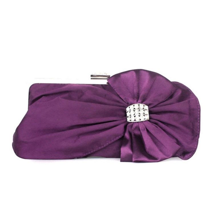 Silk Bowknot Strass Schmuck Clutch