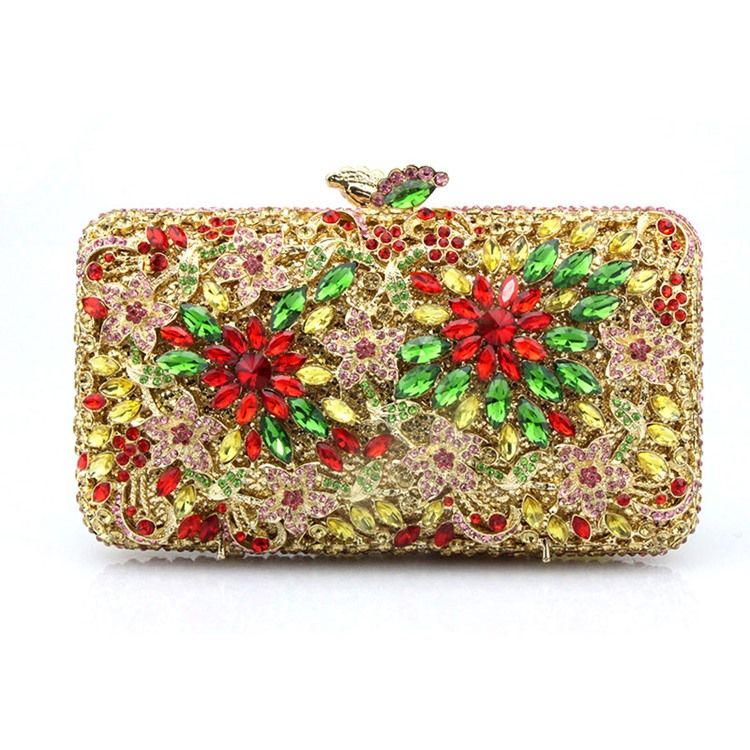 Vielseitige Clutches Mit Rechteckigem Blumenmuster