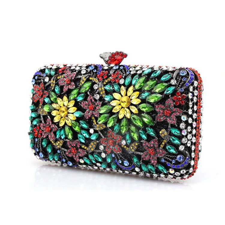 Vielseitige Clutches Mit Rechteckigem Blumenmuster