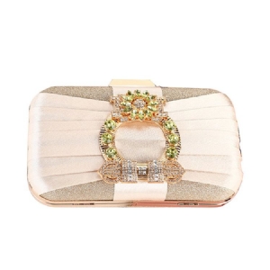 Vielseitige Satin Clutches Abendtaschen Mit Strass