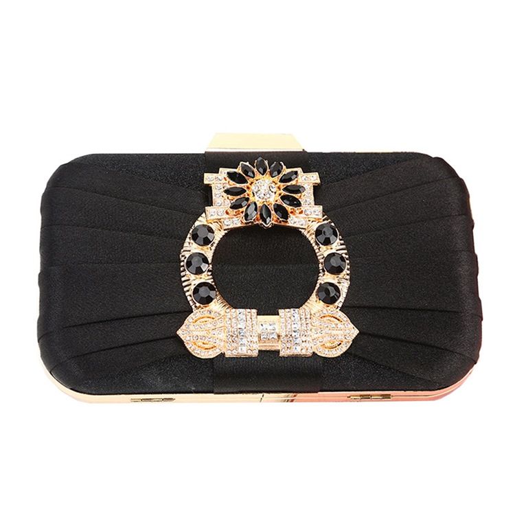 Vielseitige Satin Clutches Abendtaschen Mit Strass