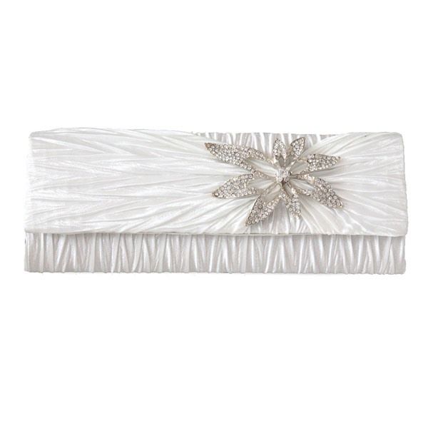 Vintage Strass Blumenförmige Verzierte Plissee Clutches