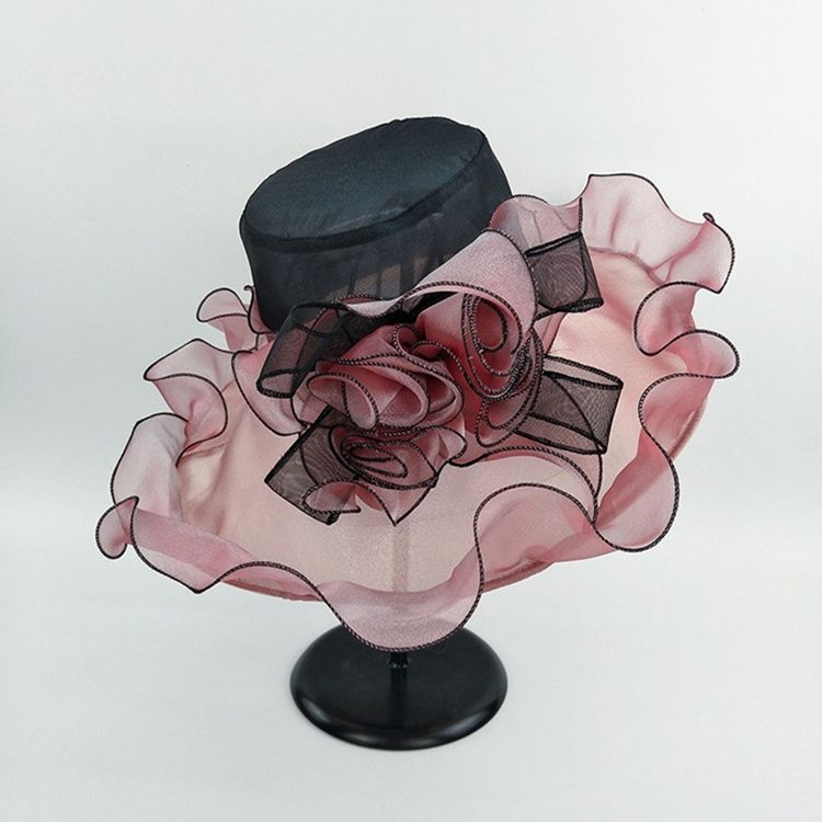 Damen-blumen-organza-sonnenhut