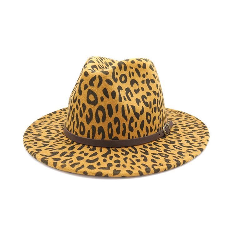 Damen Print Fashion Leopard Herbst Hüte Hat