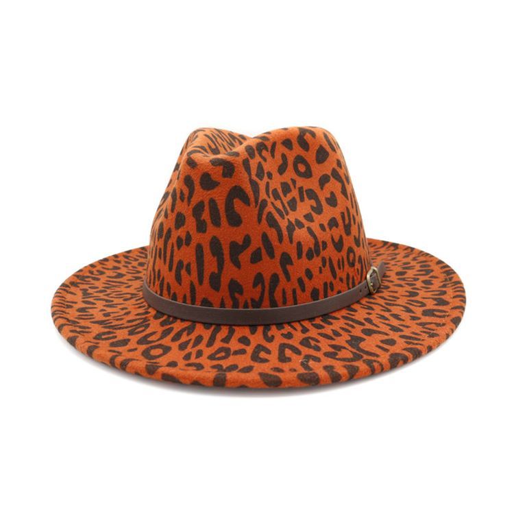 Damen Print Fashion Leopard Herbst Hüte Hat