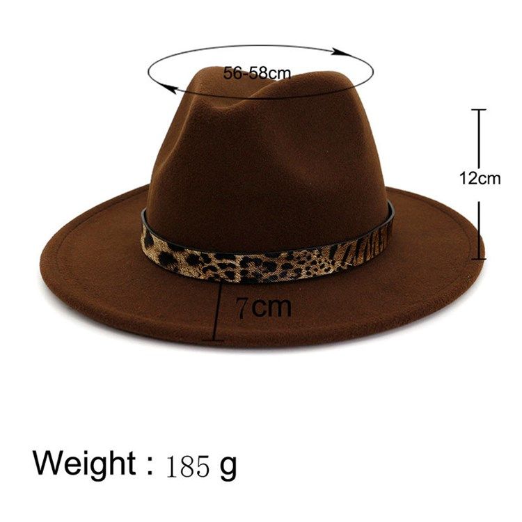 Frauen Fedora Hat Print Leopard Wintermützen