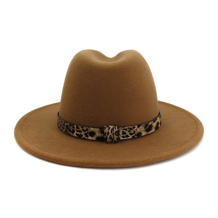 Frauen Fedora Hat Print Leopard Wintermützen