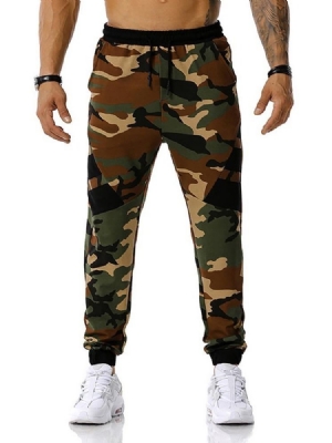 Bleistifthose Camouflage Print Mid Waist Herren Freizeithose