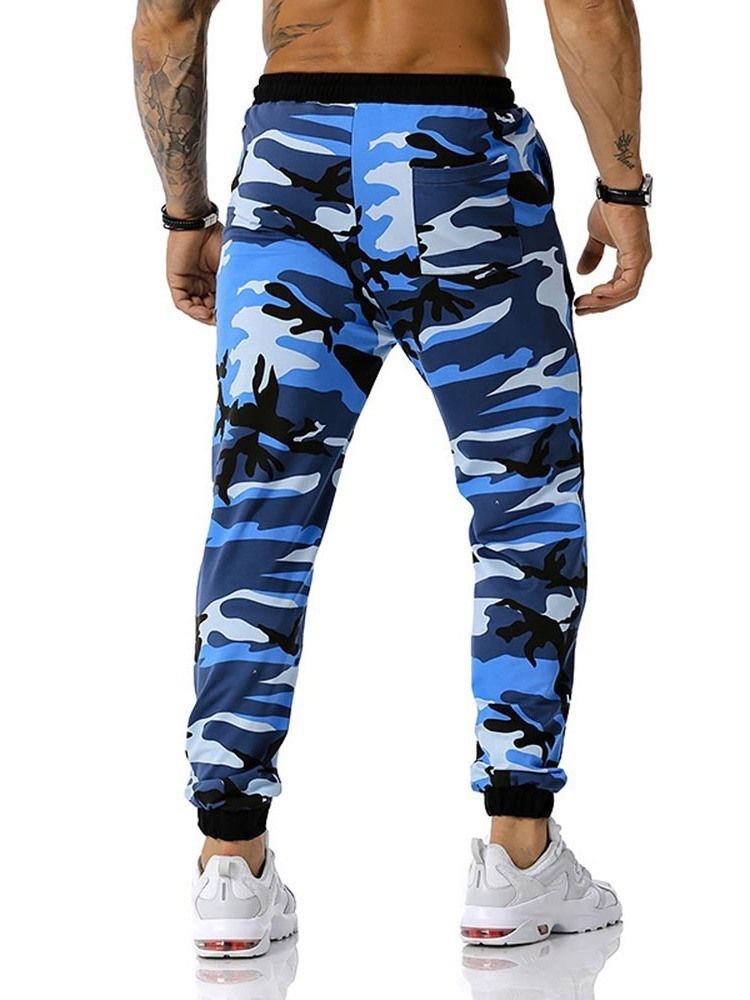 Bleistifthose Camouflage Print Mid Waist Herren Freizeithose