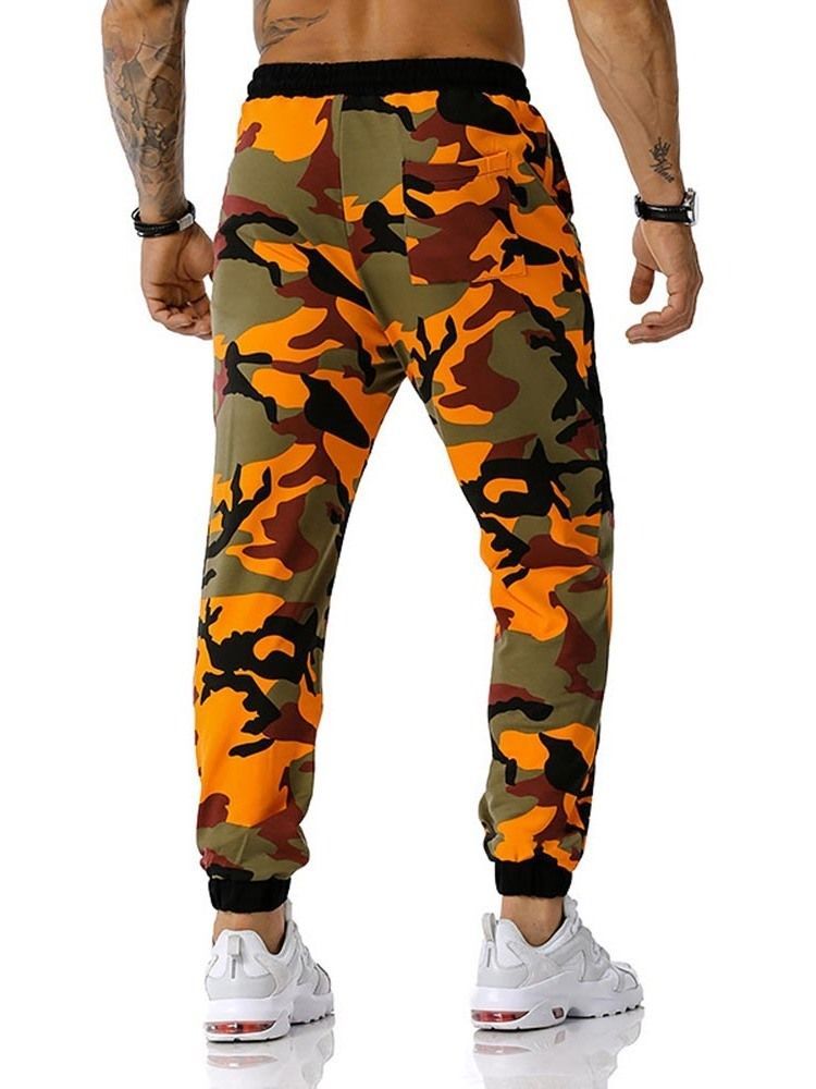 Bleistifthose Camouflage Print Mid Waist Herren Freizeithose