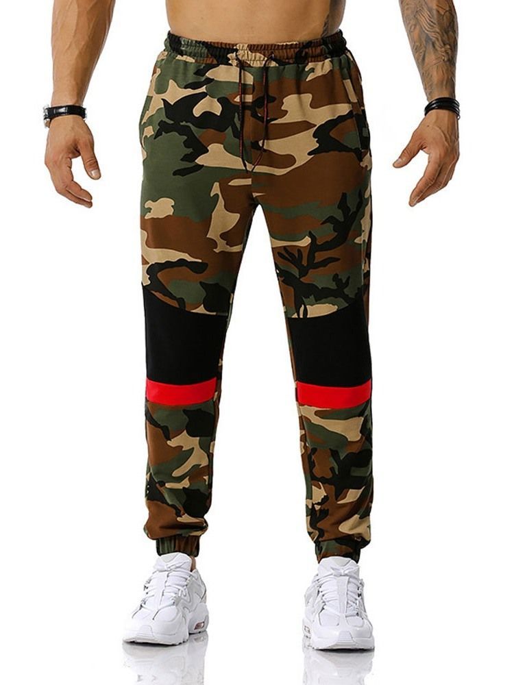 Bleistifthose Mit Camouflage-print Lässige Herrenhose Mit Mittlerer Taille