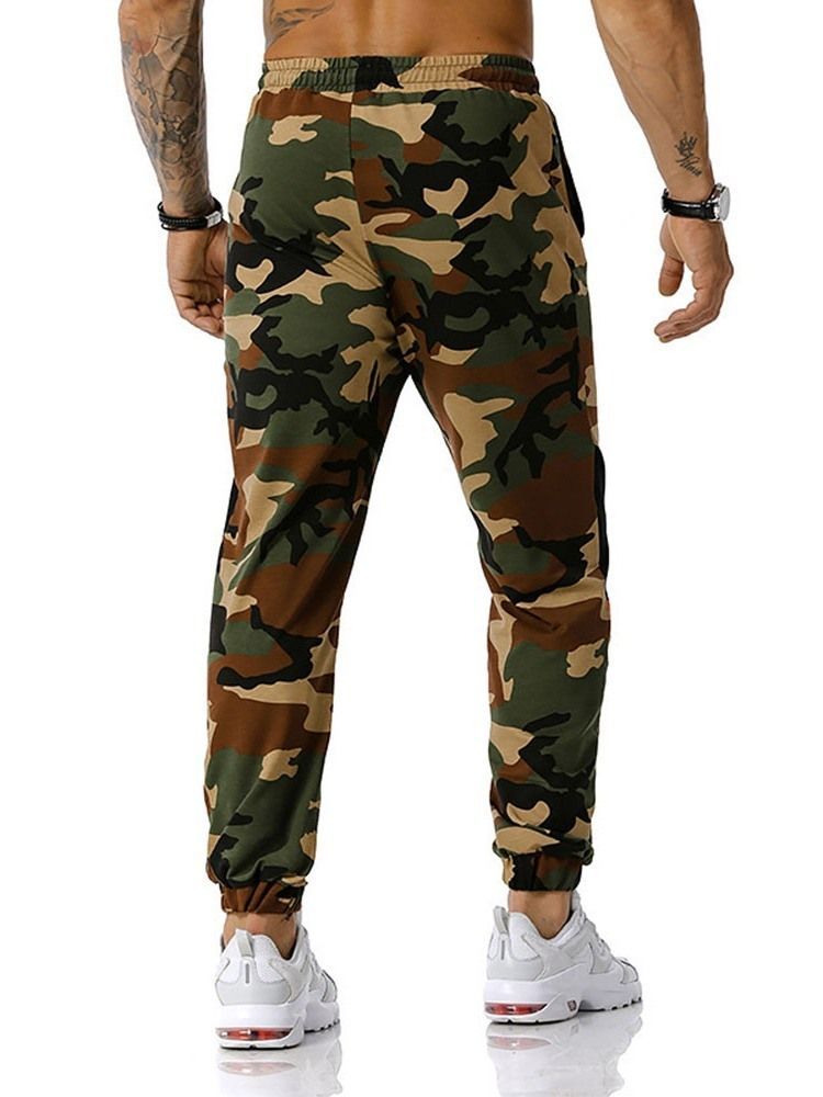 Bleistifthose Mit Camouflage-print Lässige Herrenhose Mit Mittlerer Taille