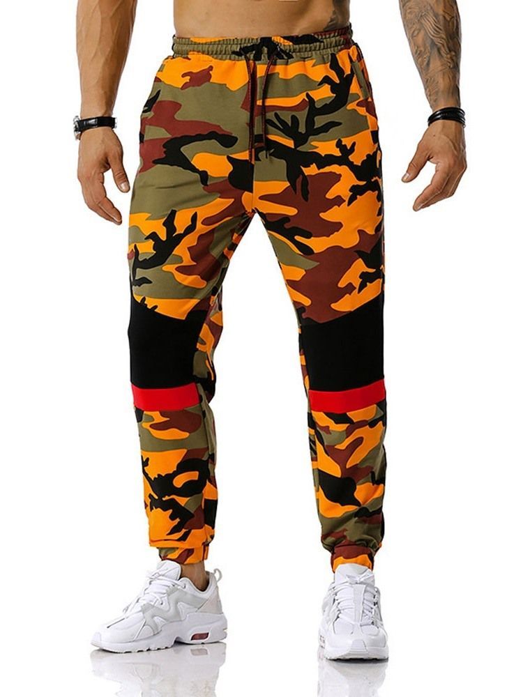 Bleistifthose Mit Camouflage-print Lässige Herrenhose Mit Mittlerer Taille