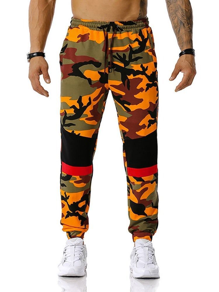 Bleistifthose Mit Camouflage-print Lässige Herrenhose Mit Mittlerer Taille