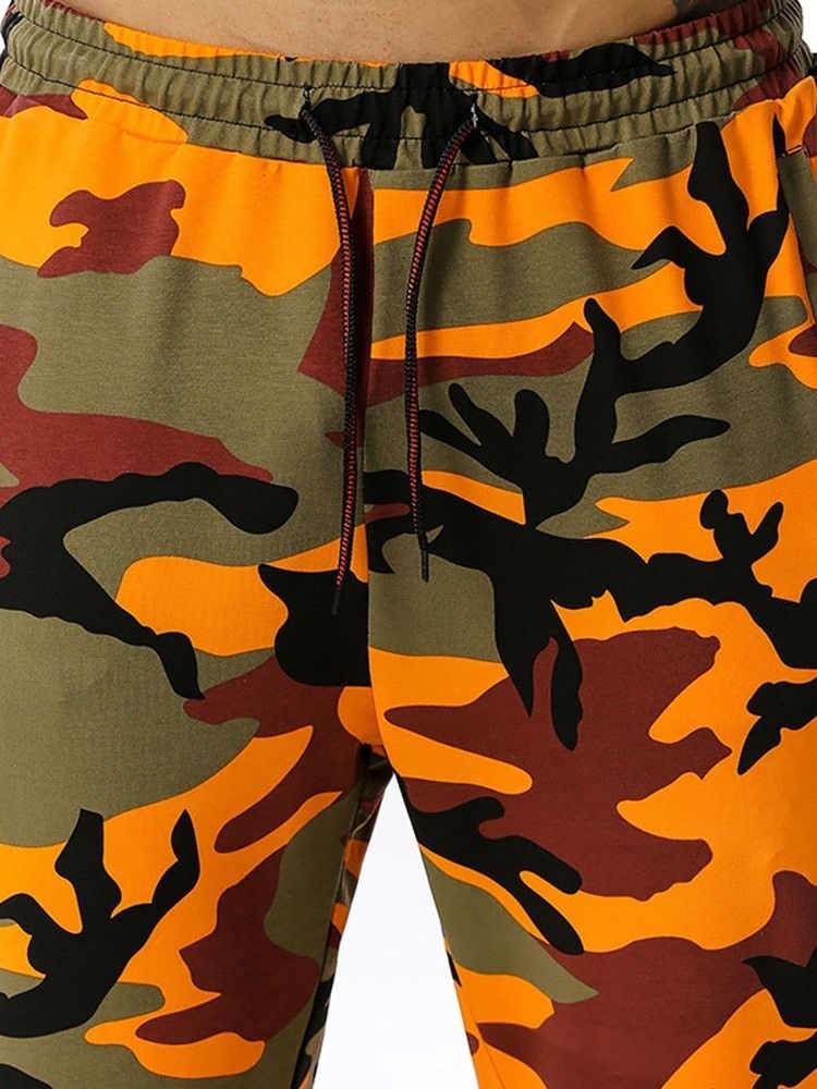 Bleistifthose Mit Camouflage-print Lässige Herrenhose Mit Mittlerer Taille