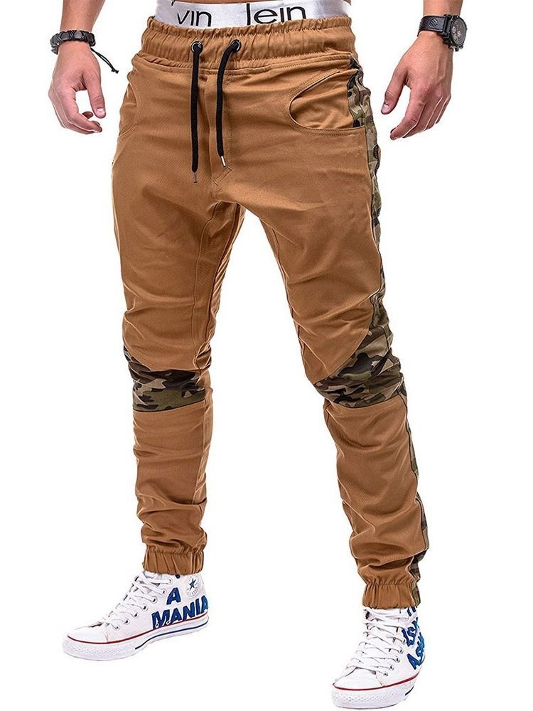 Camouflage Lace-up Herren Freizeit Bleistifthose