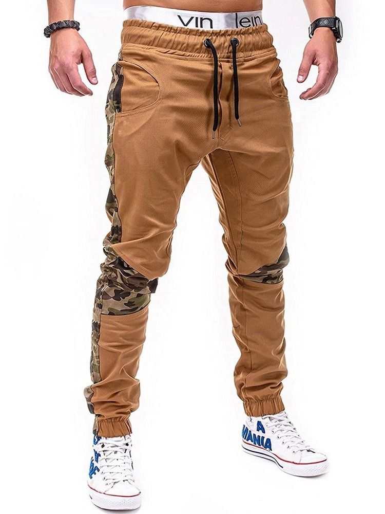 Camouflage Lace-up Herren Freizeit Bleistifthose