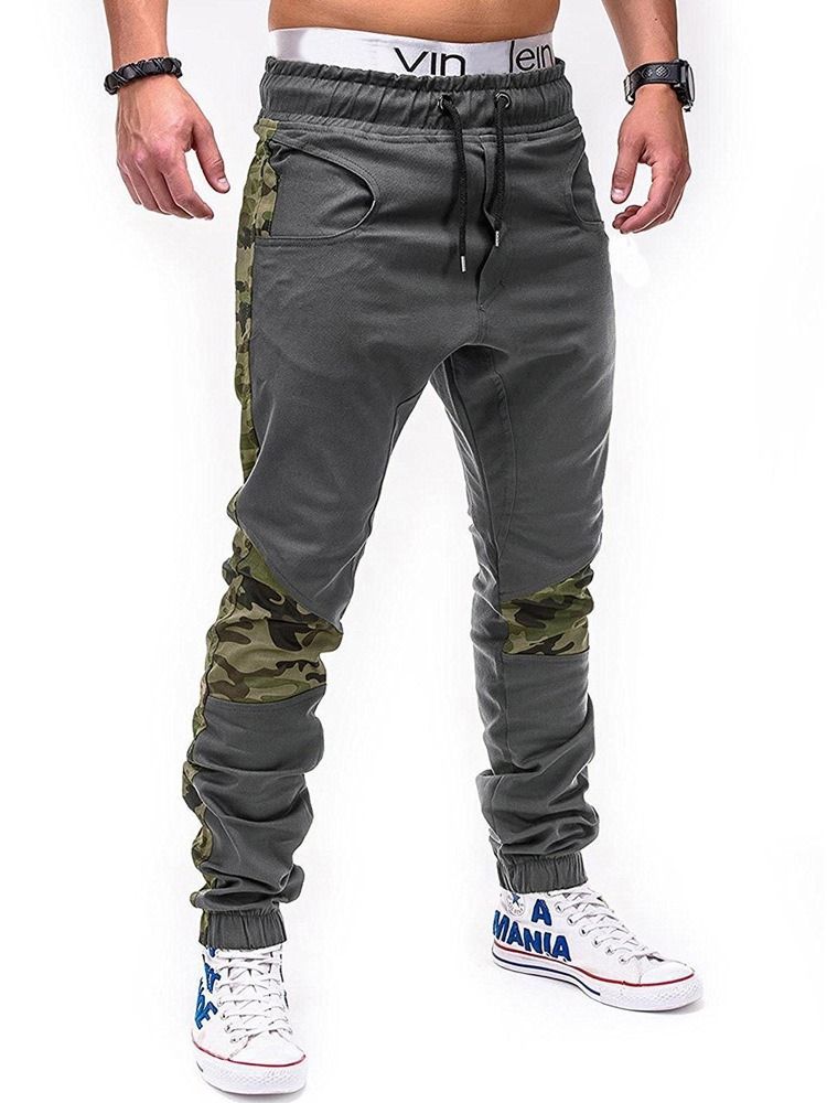 Camouflage Lace-up Herren Freizeit Bleistifthose